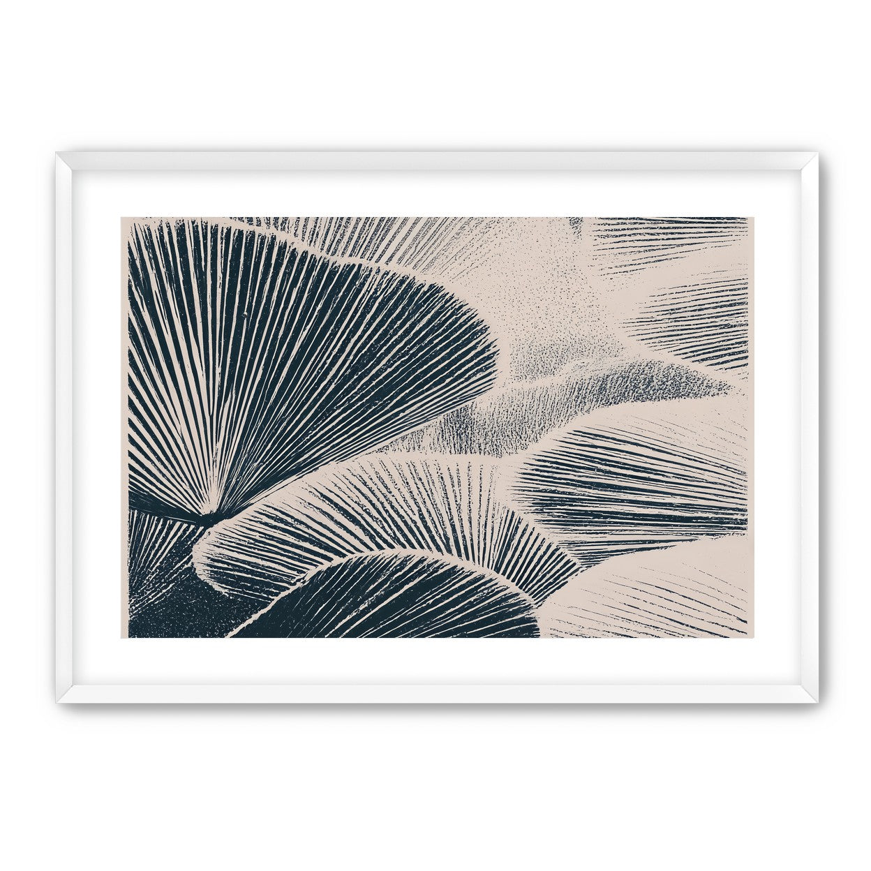 Ink shadows on palm fronds
