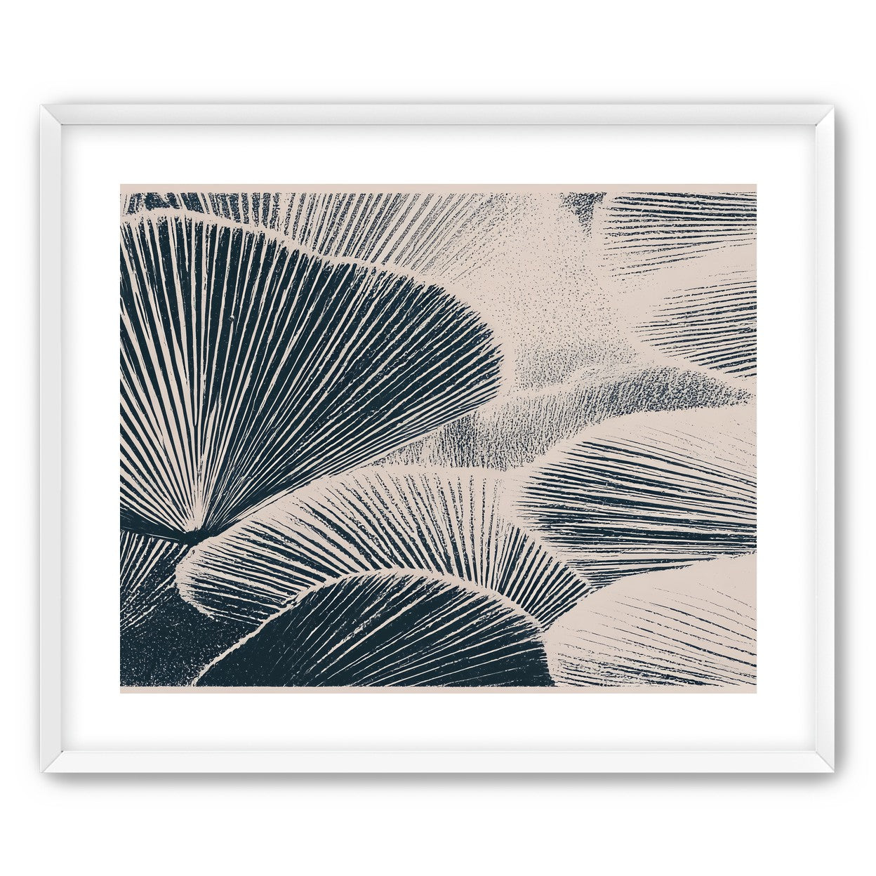 Ink shadows on palm fronds