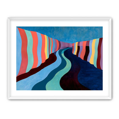Coral stripes along the bend