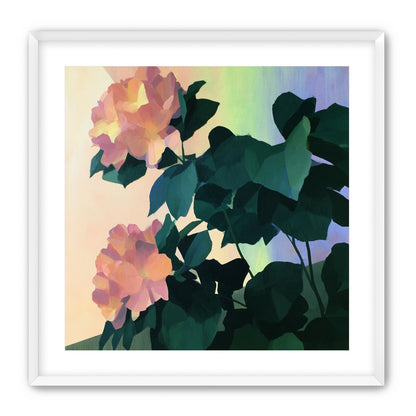 Roses against a pastel sky