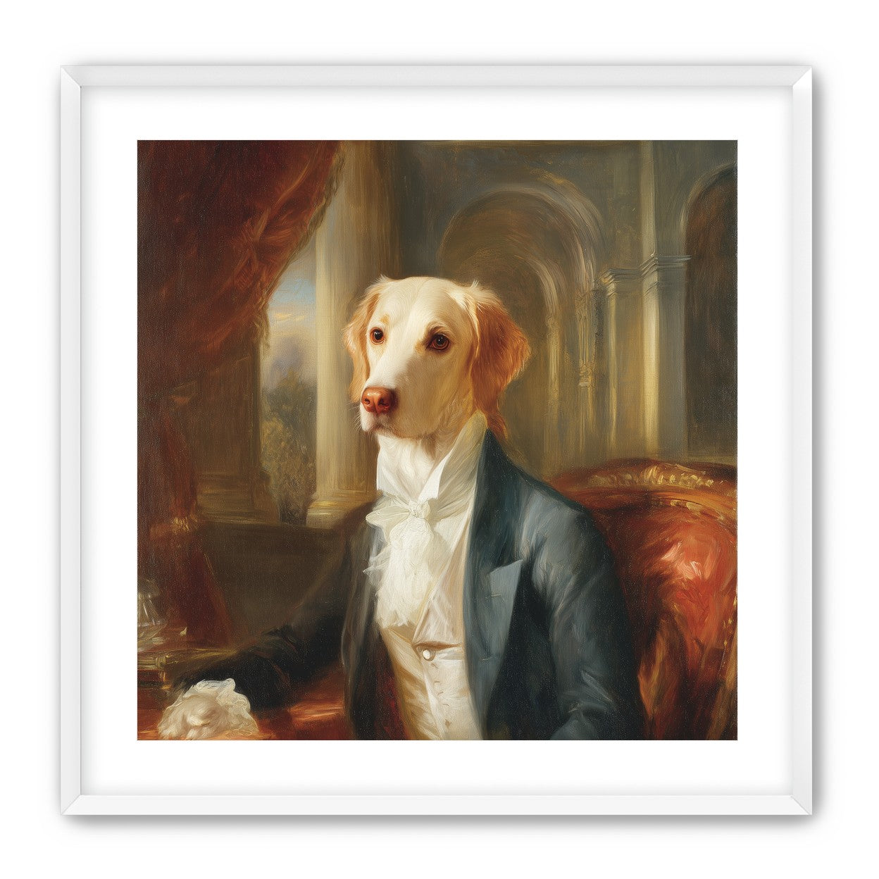 A dog in formal wear
