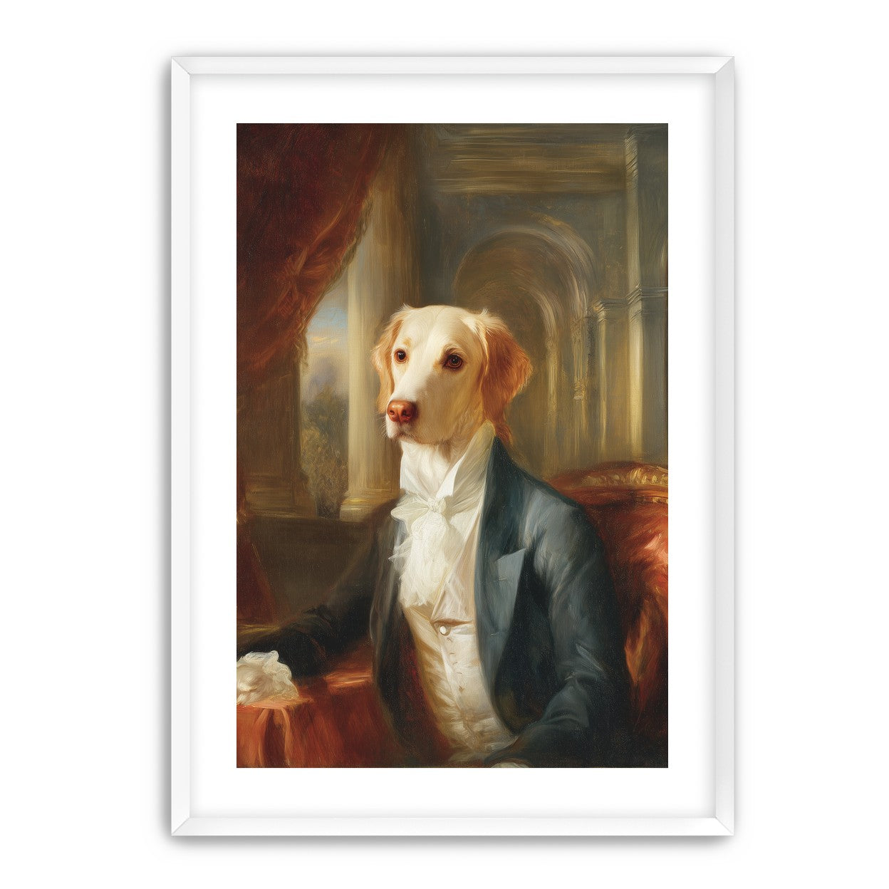 A dog in formal wear