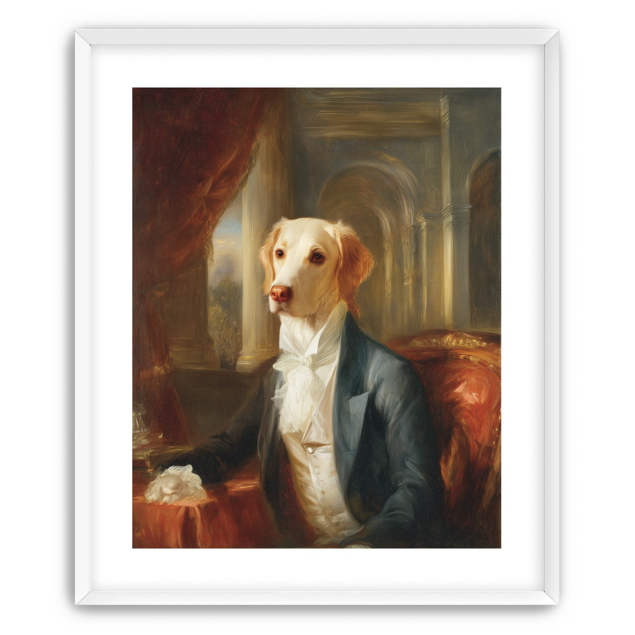 A dog in formal wear