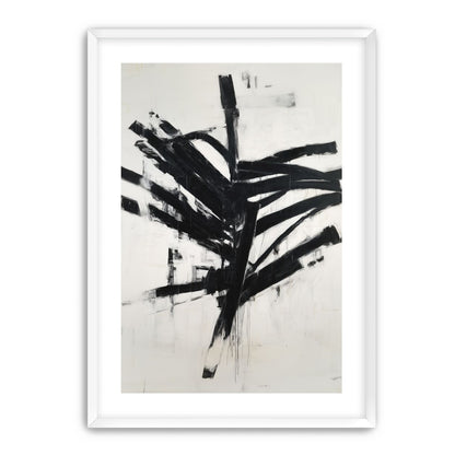 Black mass across white field