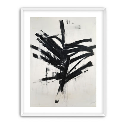 Black mass across white field