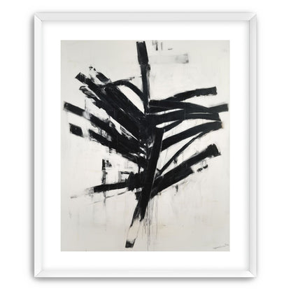 Black mass across white field
