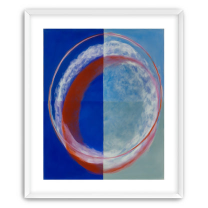 Red rim on divided blue
