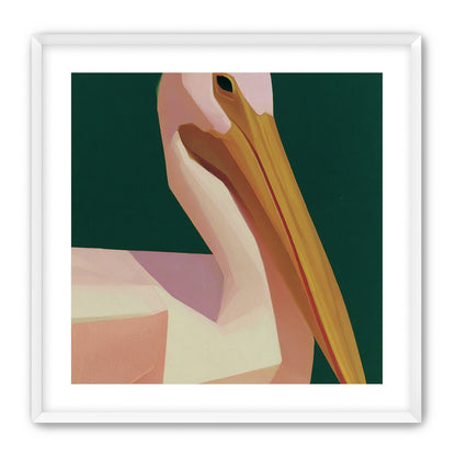 A pelican within green silence