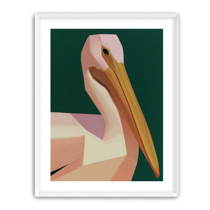 A pelican within green silence