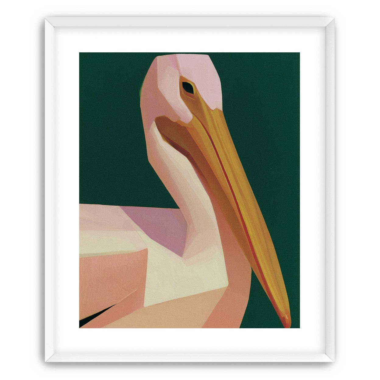 A pelican within green silence