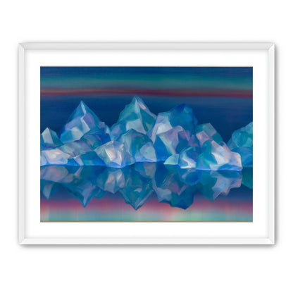 Icebergs in banded twilight