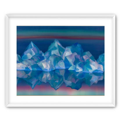 Icebergs in banded twilight