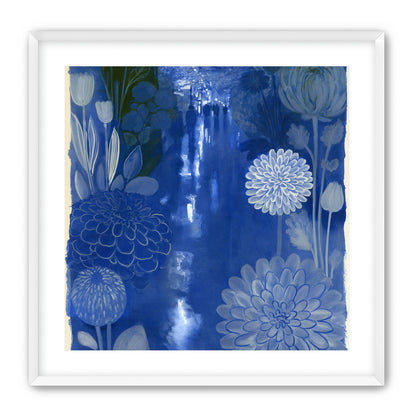 Blue garden night walk