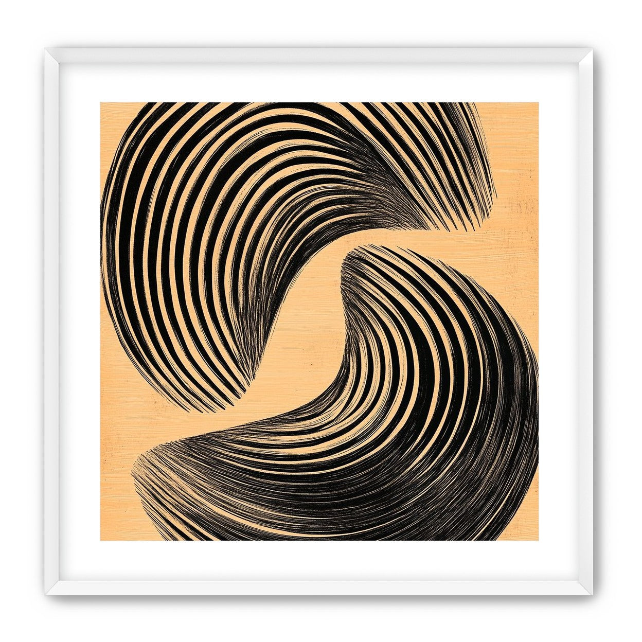 Black spiral on tan ground