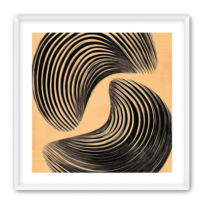 Black spiral on tan ground