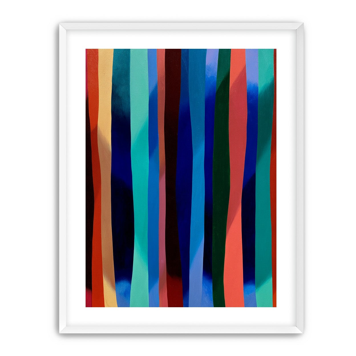 Blue shadow under bright stripes