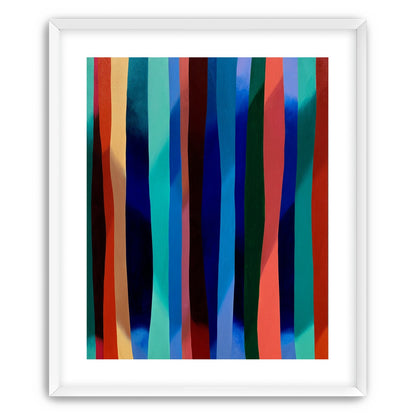 Blue shadow under bright stripes