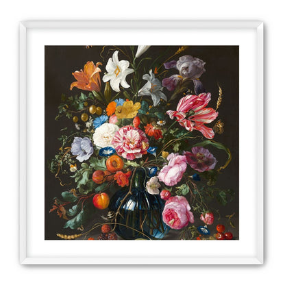 Butterflies over the blue vase