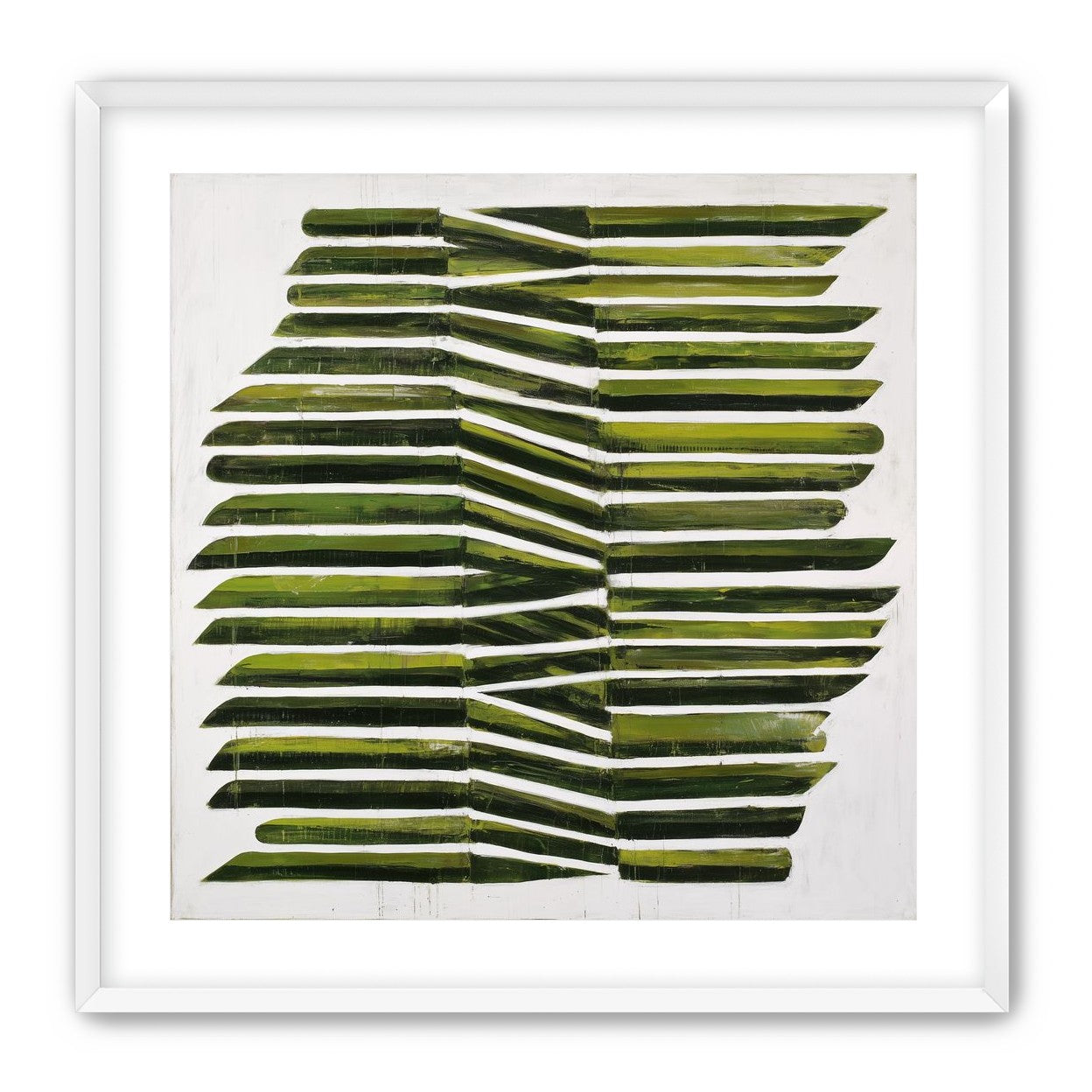 Olive bands with a crease