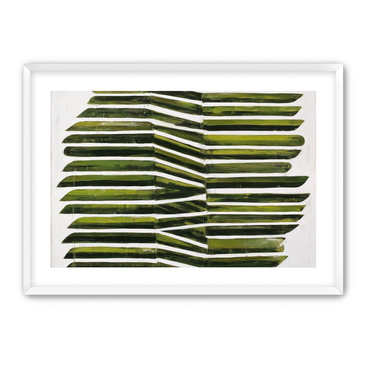 Olive bands with a crease