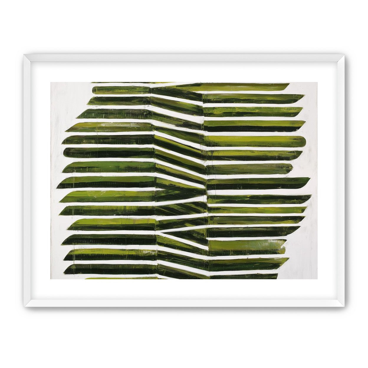 Olive bands with a crease
