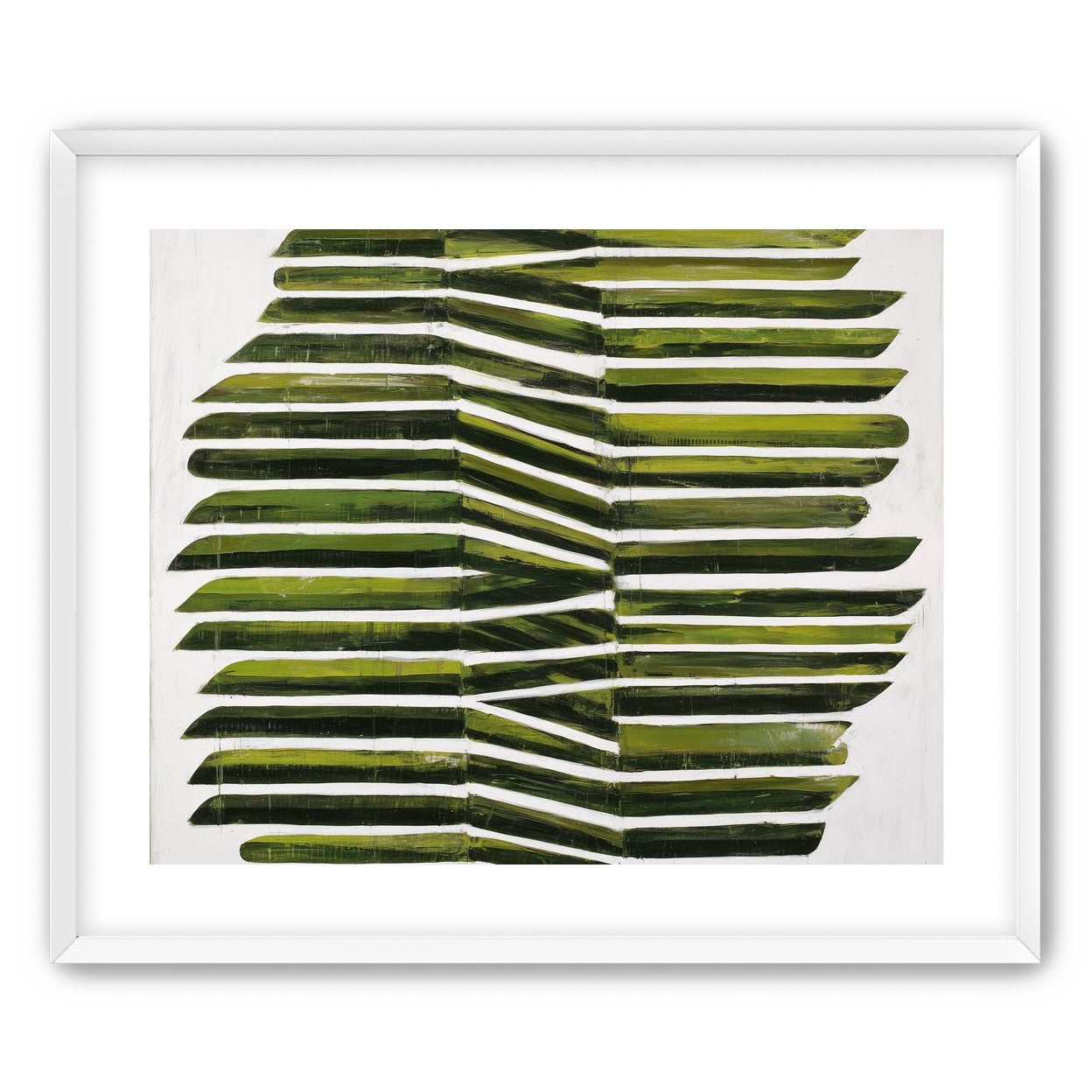 Olive bands with a crease