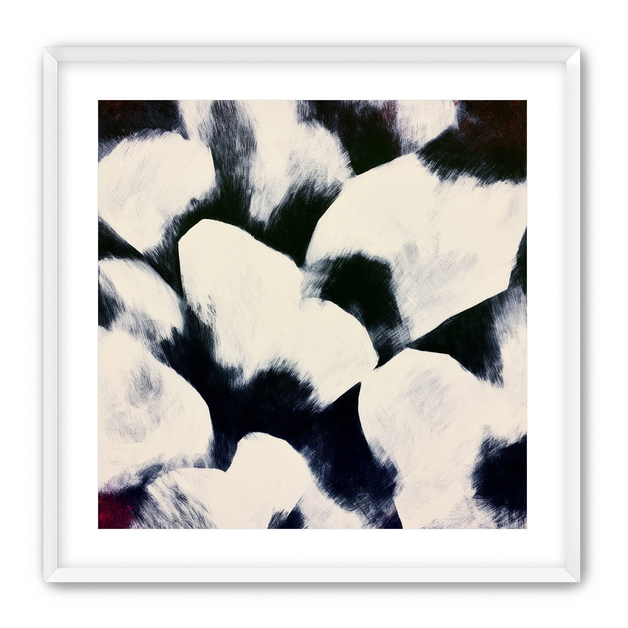 White blocks among dark ground