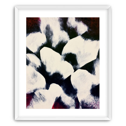 White blocks among dark ground