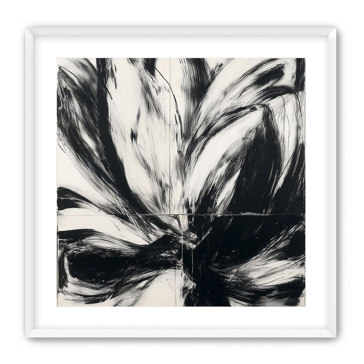 Black surges through white