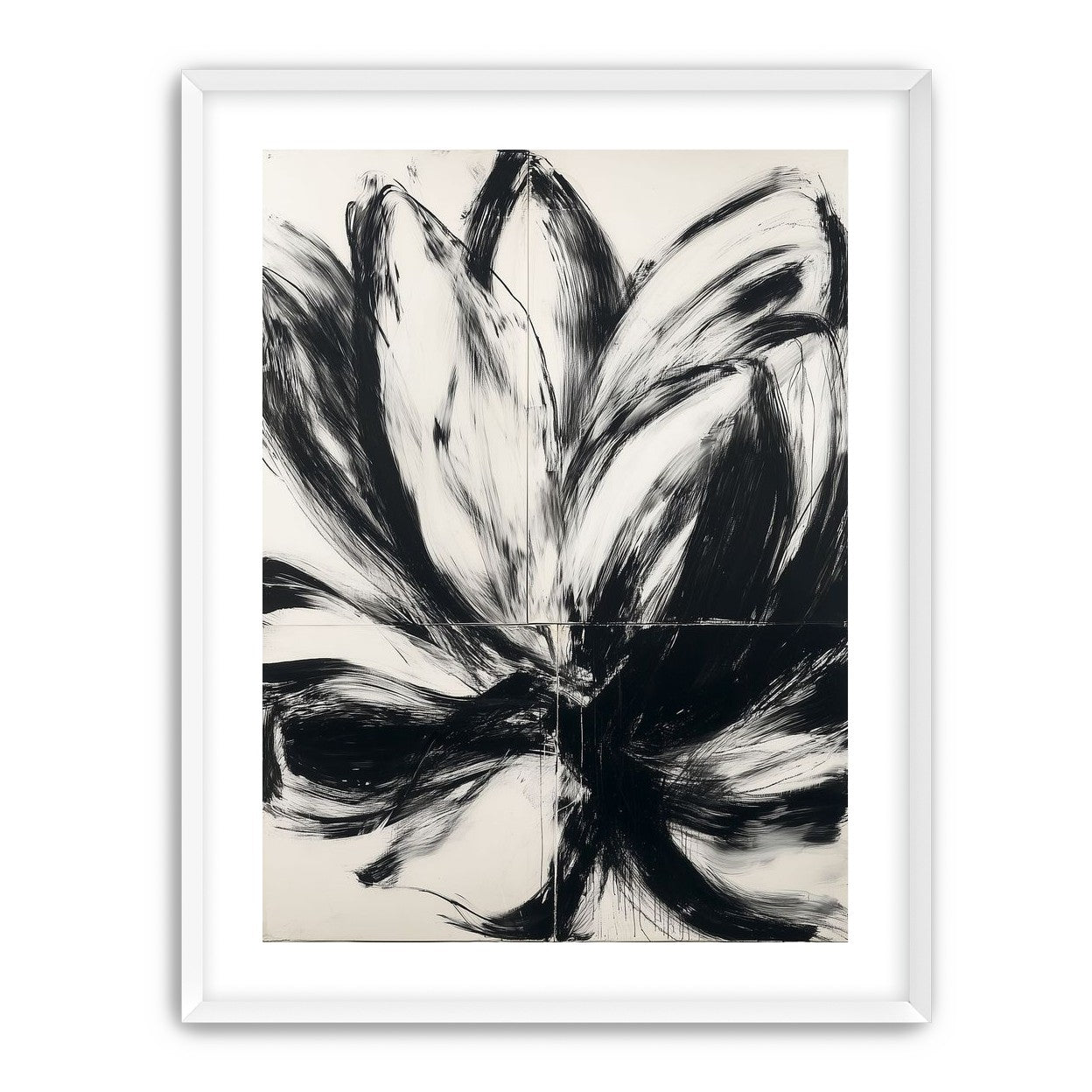 Black surges through white