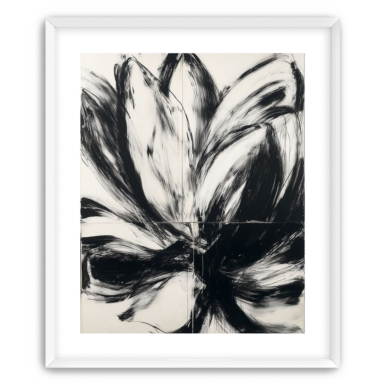 Black surges through white