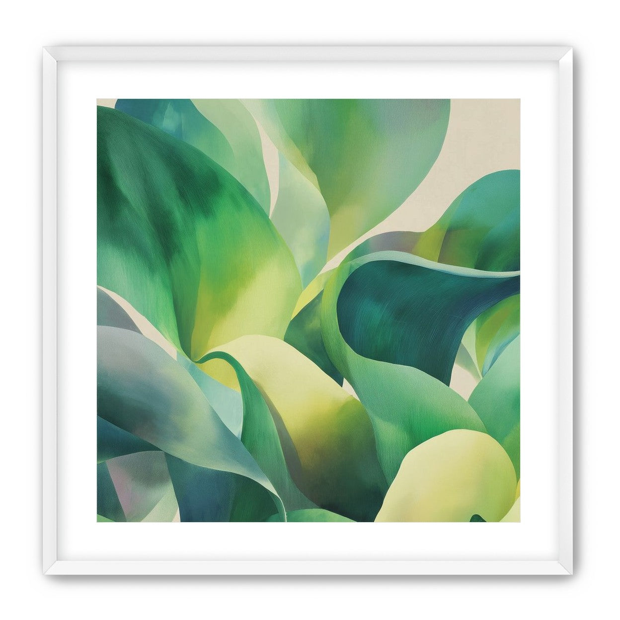 Green leaves in soft light