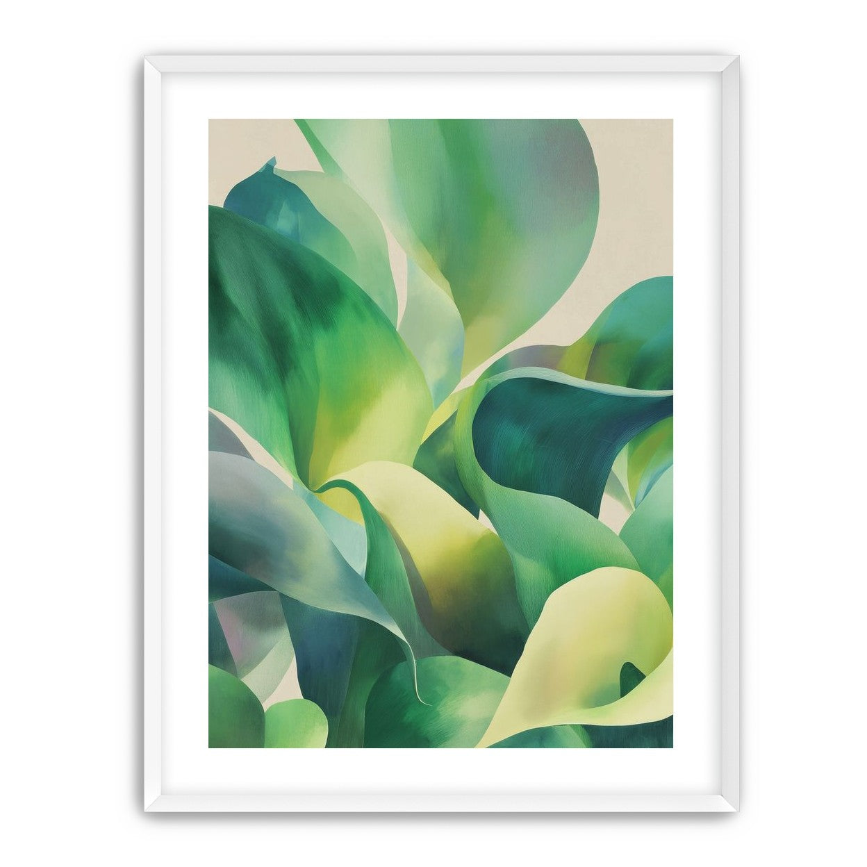 Green leaves in soft light
