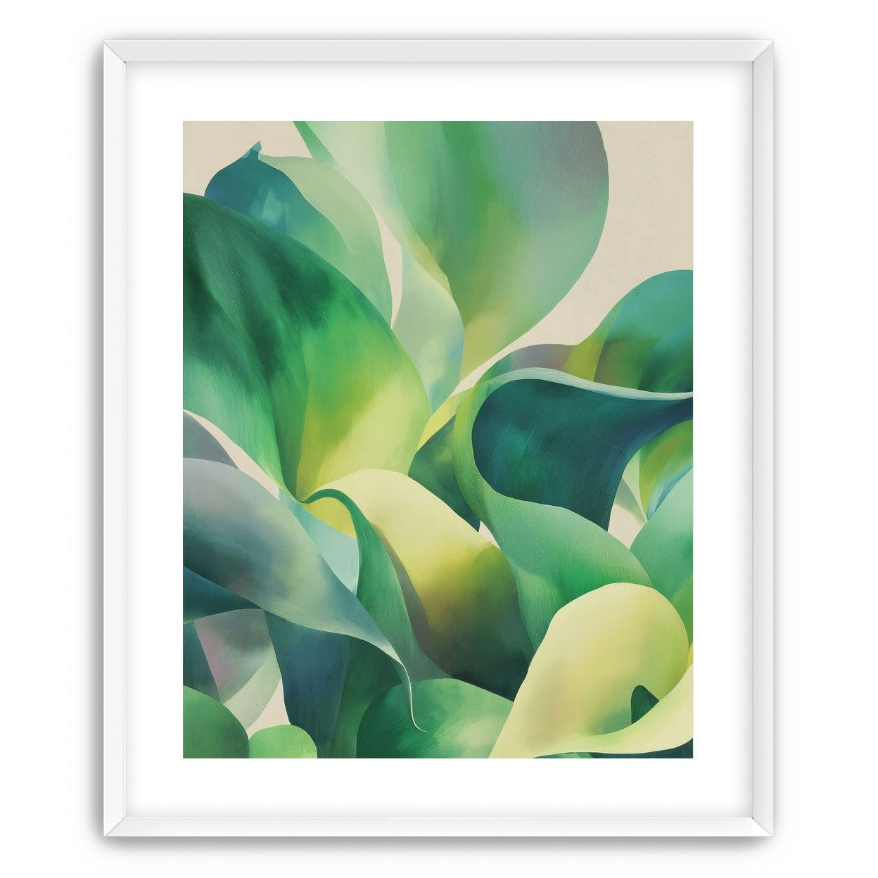 Green leaves in soft light