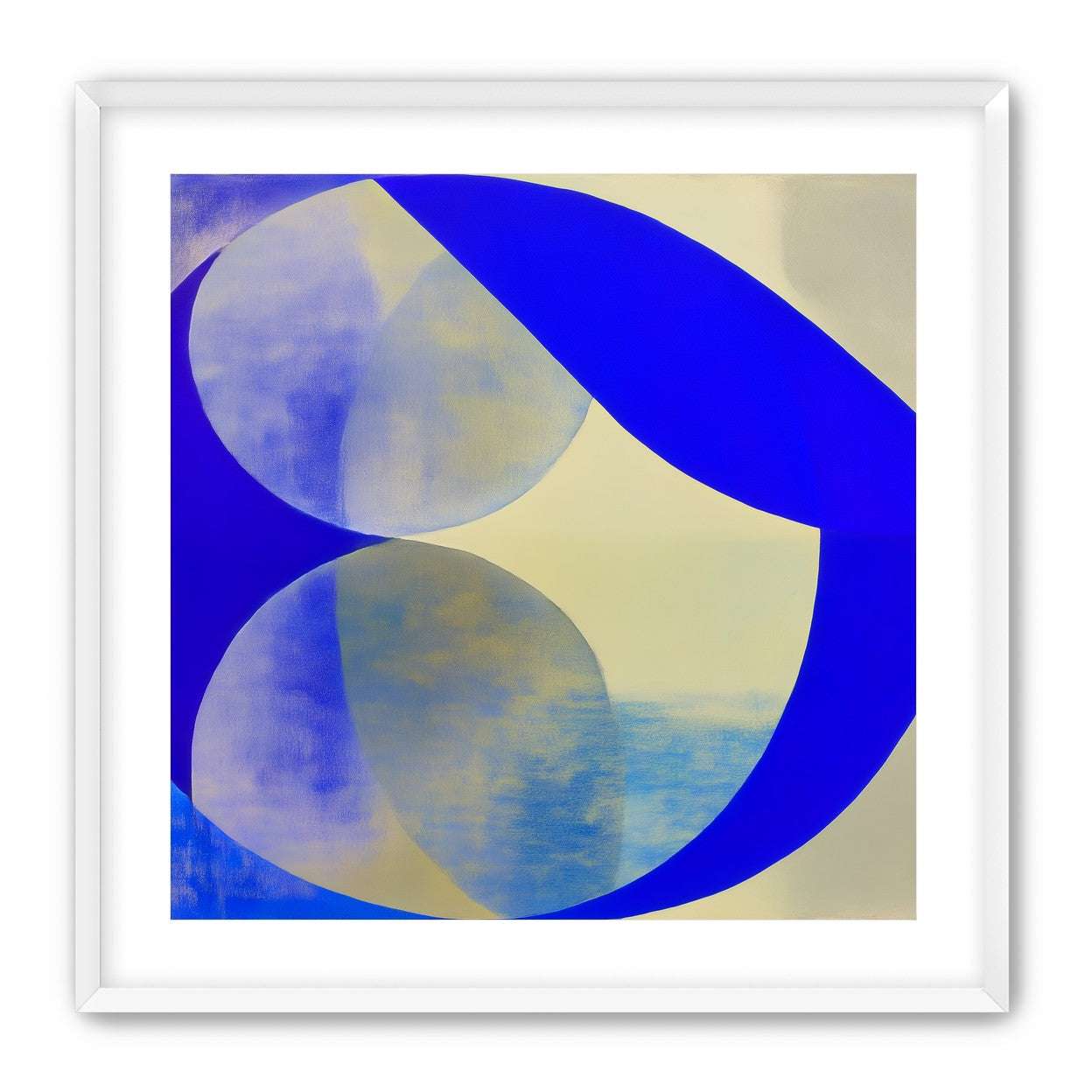 Cobalt loop on beige