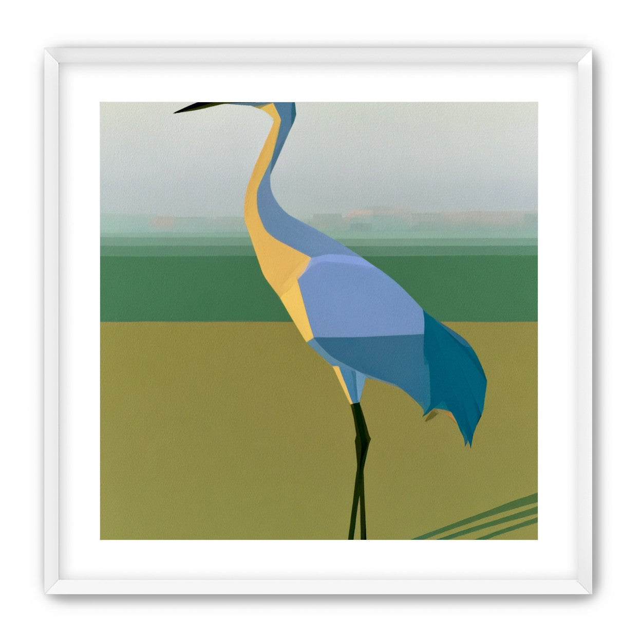 Still crane in flat light