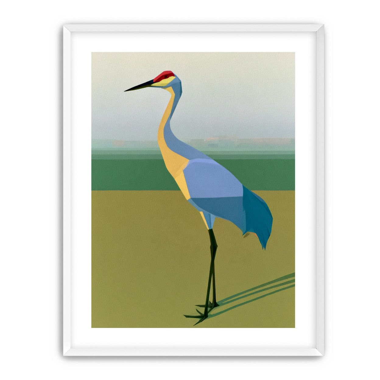 Still crane in flat light
