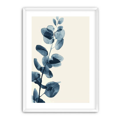 Blue leaves on pale air
