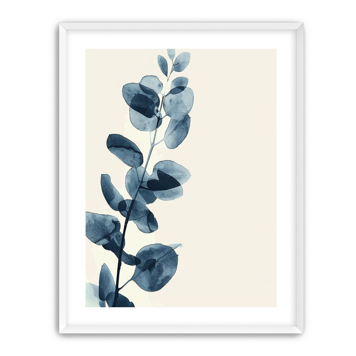 Blue leaves on pale air