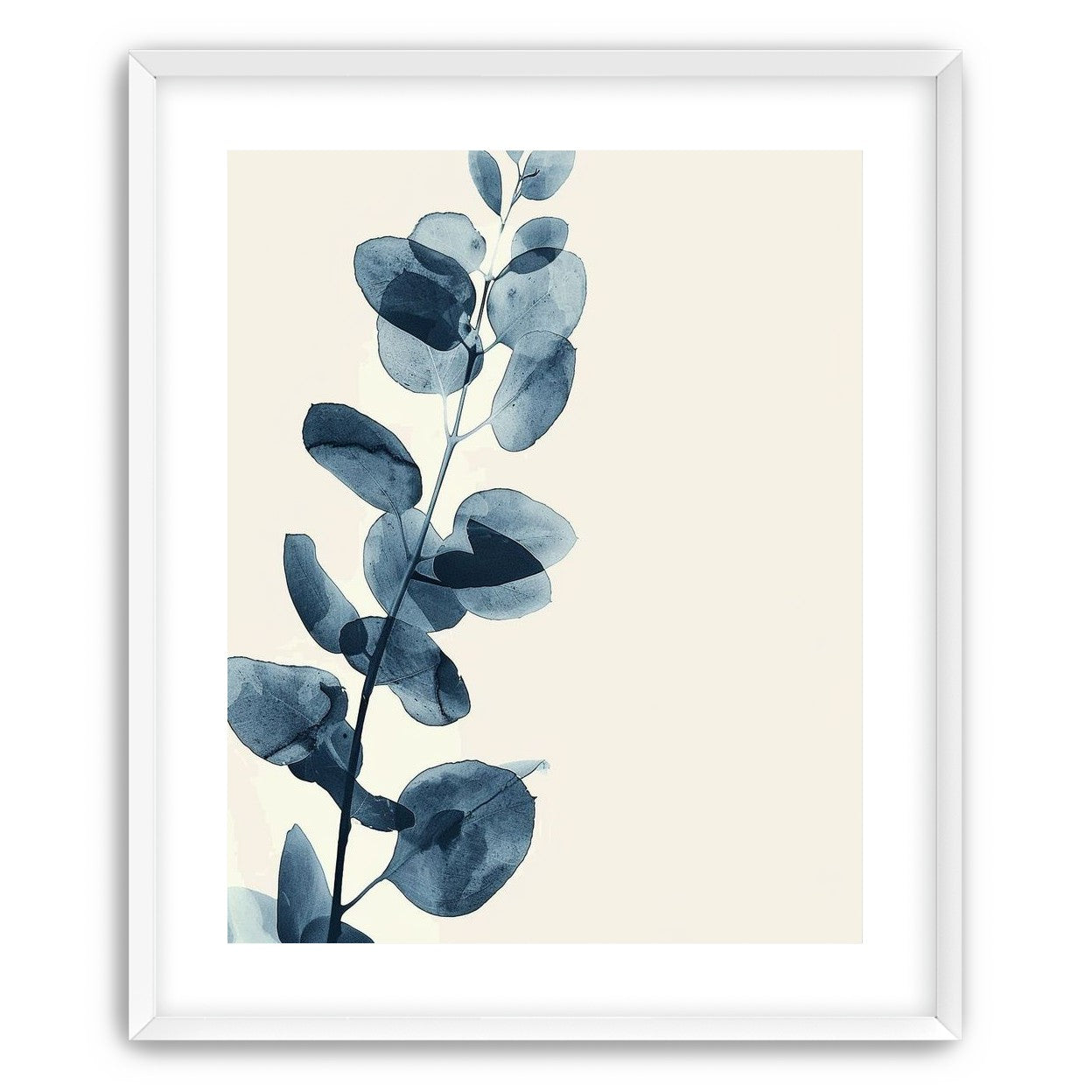 Blue leaves on pale air