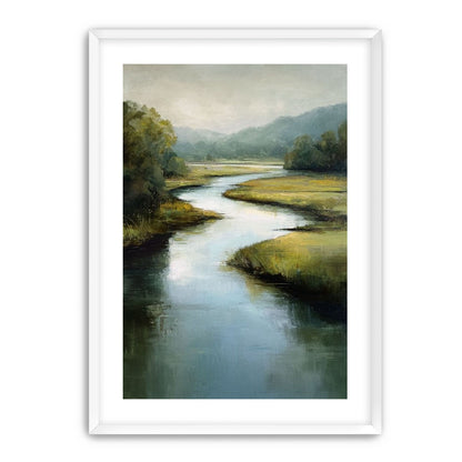 Pale sky in the river