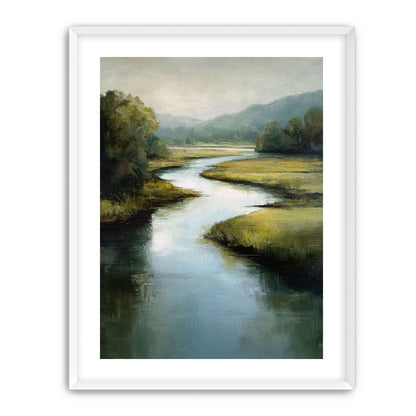 Pale sky in the river