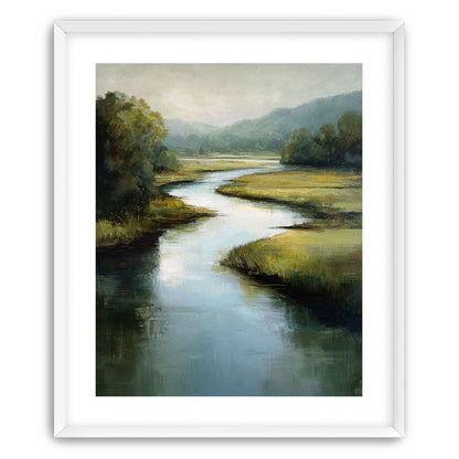 Pale sky in the river