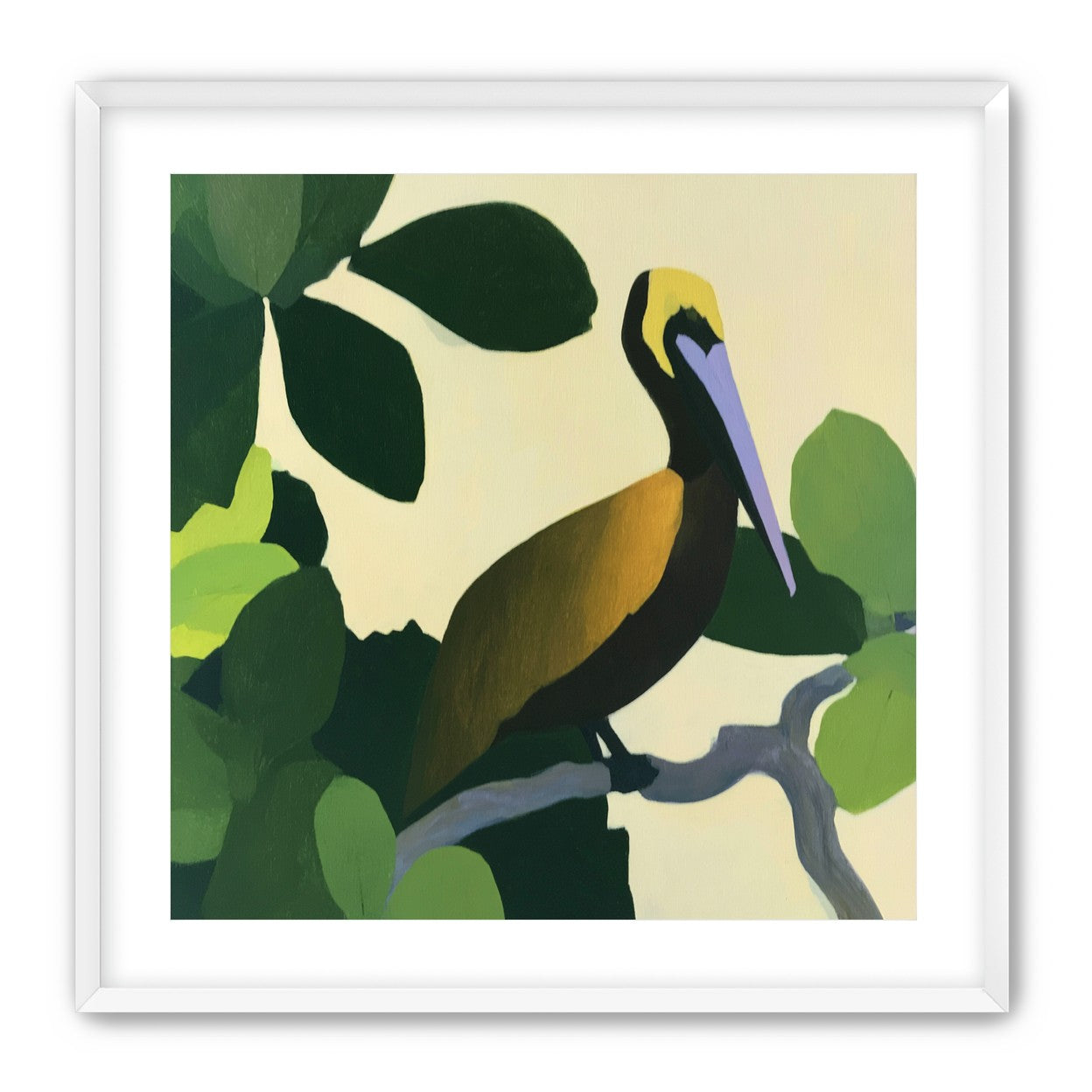 Long beak in green shade