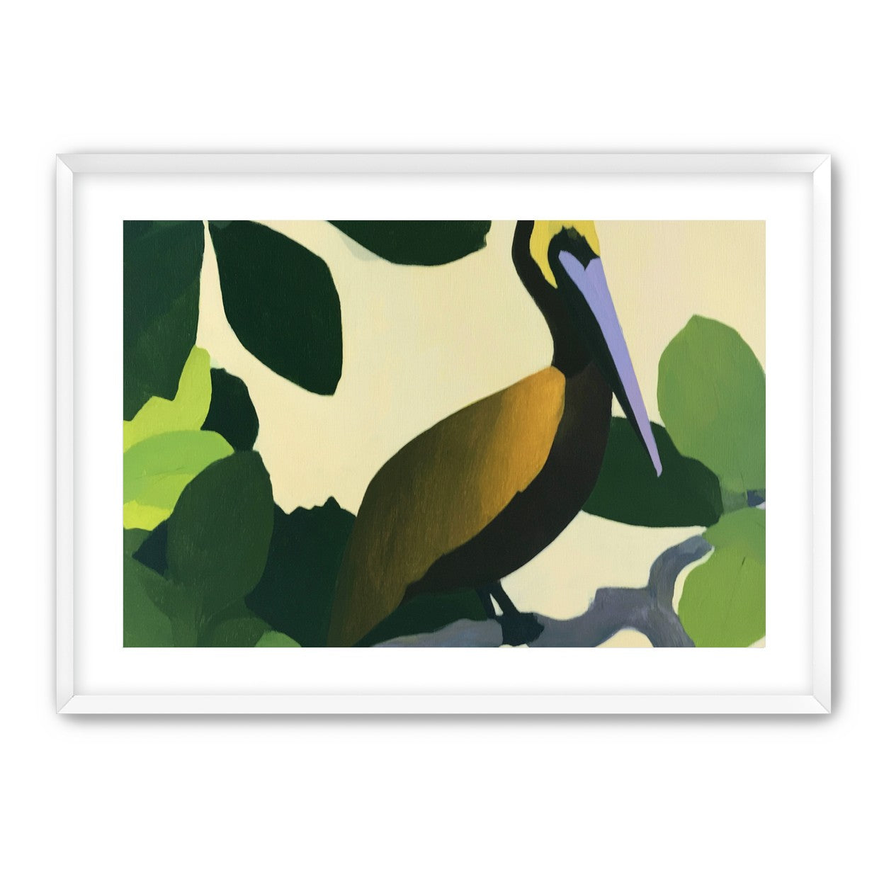 Long beak in green shade