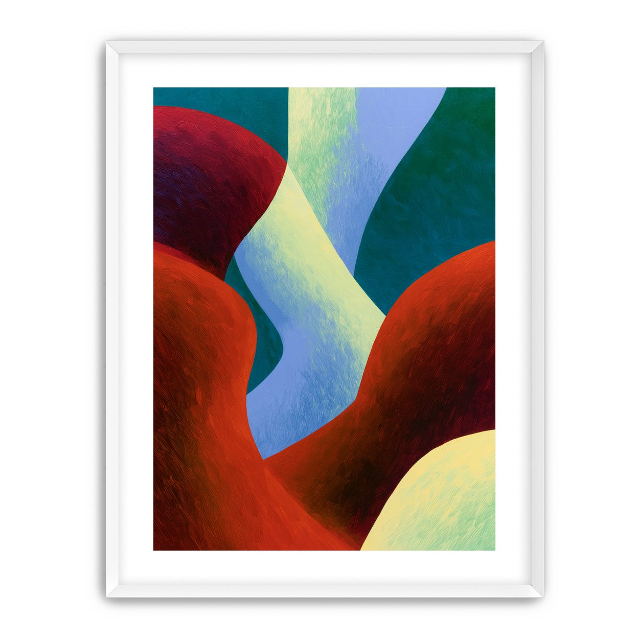 Curved bands in thick paint