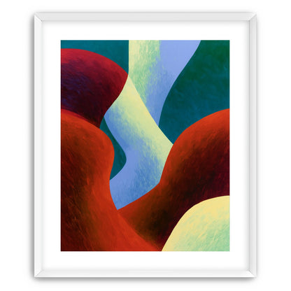 Curved bands in thick paint