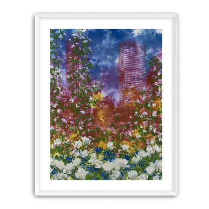 Flowers before storm towers