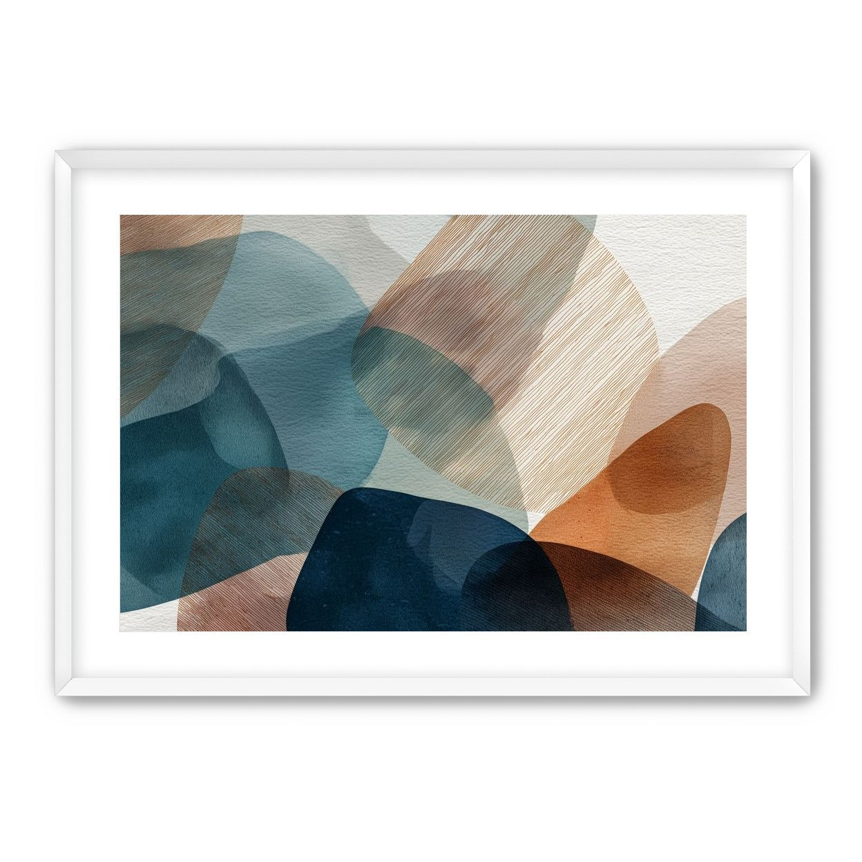 Translucent Ovals with Diagonal Grain