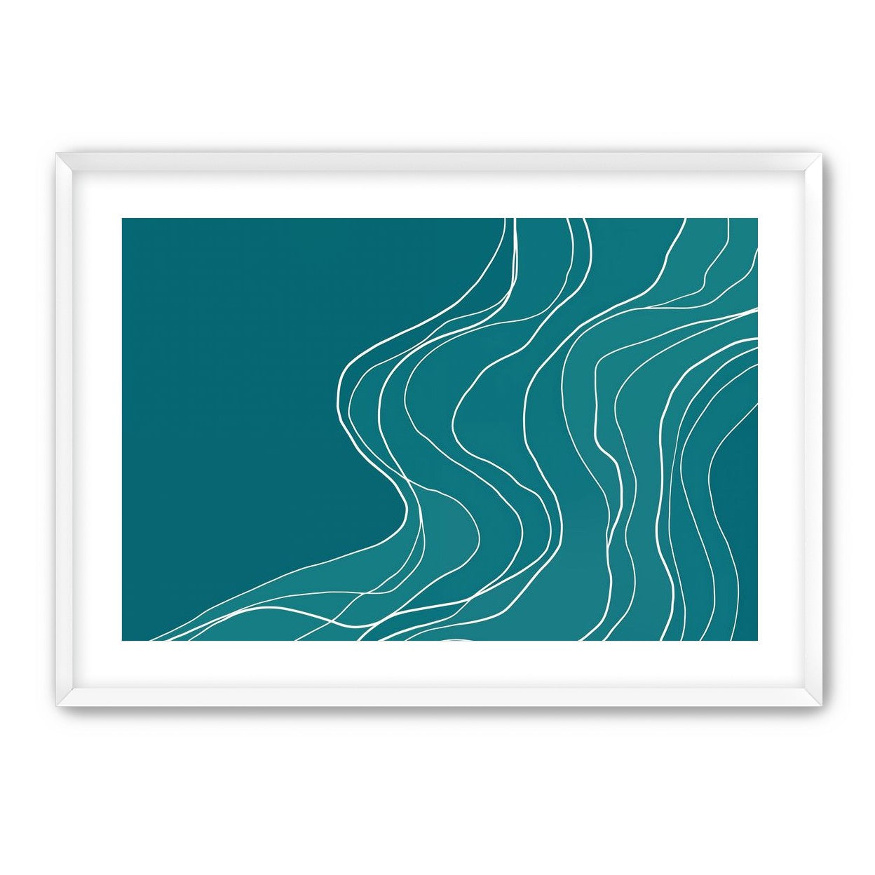 Ink Traced on Teal Surface